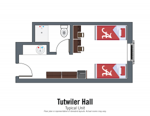 New Tutwiler typical unit. Bedroom details in specifications section on New Tutwiler page.